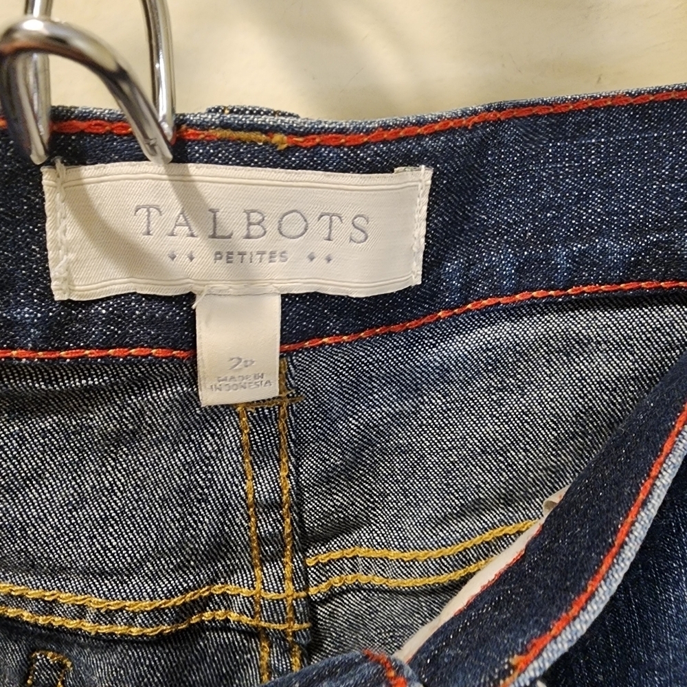 TALBOTS Women's Denim Capri  Short size 2p - Picture 5 of 10